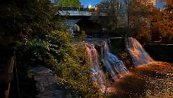Chagrin Falls at sunset