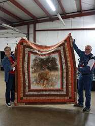 One of the raffle quilts at rally
