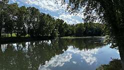 Slow moving river off the deck at Raven's Glenn Winery