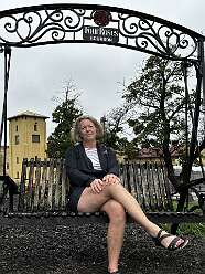 Taking a break at Four Roses Distillery