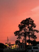 A beautiful Florida sunset at Carrabelle Beach RV Resort