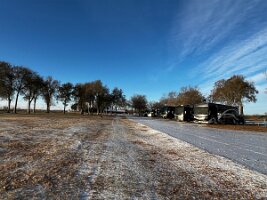 Ice and snow at River View RV Resort in Vidalia, LA
