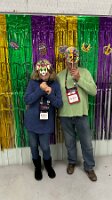 Mardi Gras theme at the Discovery Texans rally